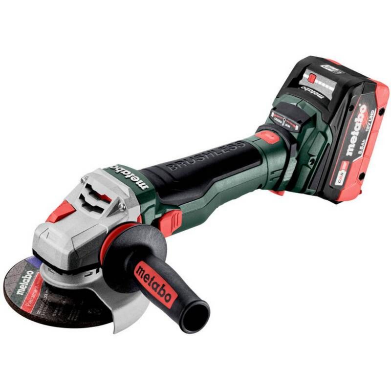 Metabo Winkelschleifer Akku-Winkelschleifer bürstenlos WB 18 LTX BL 15-125 2 Akkus Ladegerät, Kapazität 5,5 Ah
