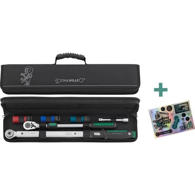 Stahlwille Werkzeugset Drehmomentschlüssel Heizkörper 750NR 1/2 40-200Nm Softcase schwarz