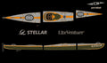 STELLAR Lightweight Kajak S16 G3 Mod-teilbares Tourenkajak-Multisport Layup-Modell mit Skeg-Grau/Orange/Sichtcarbon Steuer mit Skeg mit Taschenset
