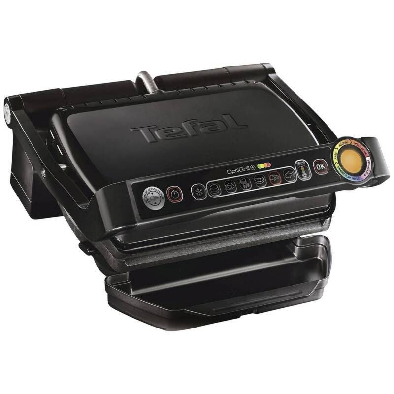 Tefal Kontaktgrill GC7128 OptiGrill+ Elektro 2000 W Antihaft 330x200mm schwarz, 2000 W Leistung