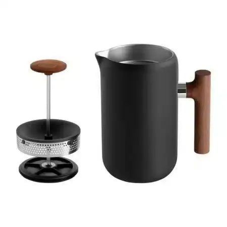 Fellow Handbrühgerät Clara – French Press Griffmaterial Walnuss, Edelstahl, Kapazität 24 oz / 710 ml