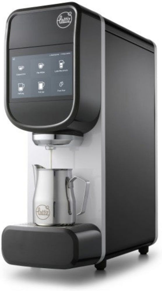 Lattiz Advance automatisches Milchschaumsystem in Schwarz mit Milchpack-Aufnahme und MHD-Erkennung