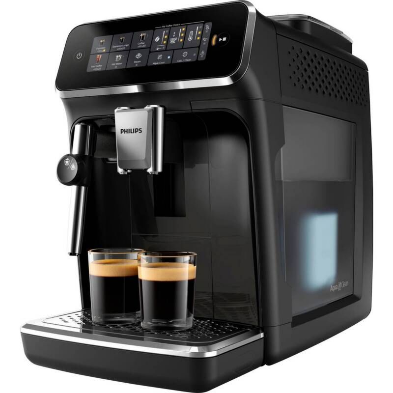 Philips Kaffeevollautomat Kaffeemaschine Serie 3300 Schwarz Milchaufschäumer, 1,8 l Wassertank, 15 bar Pumpendruck, 1500 W Leistung