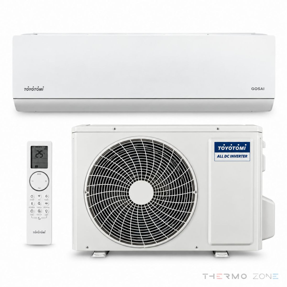 Toyotomi Split-Klimaanlage Gosai Whisper White GTN/GTG-24CMW, HEPA-Filter