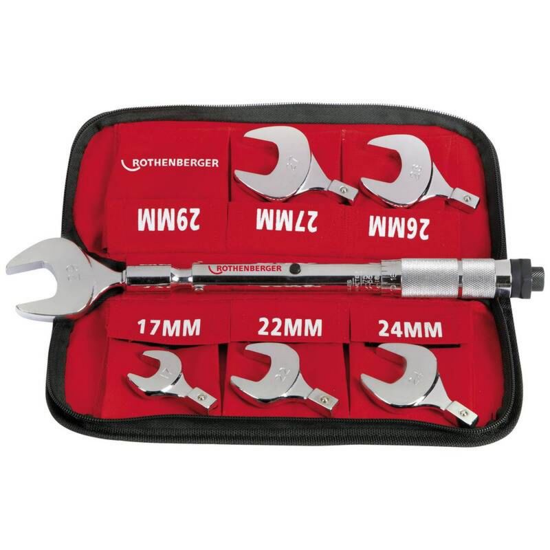 ROTHENBERGER Werkzeug Drehmoment-Gabelschlüssel-Set 17-29mm 10-70 Nm für Rohrleitungen