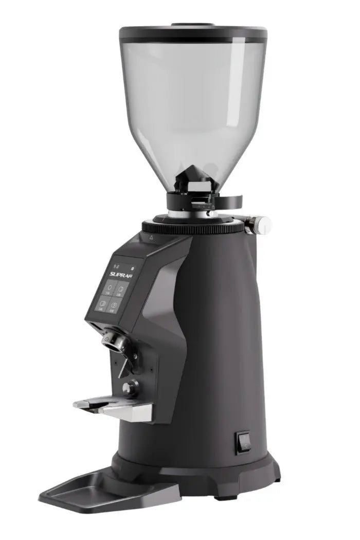 Macap Espressomühle Supra 83 – Kommerzielle mit 83 mm Mahlplatten Köpfe, 750 W Leistung, Touchdisplay, Kapazität 1,5 kg, Maße 244 × 354 × 638 mm
