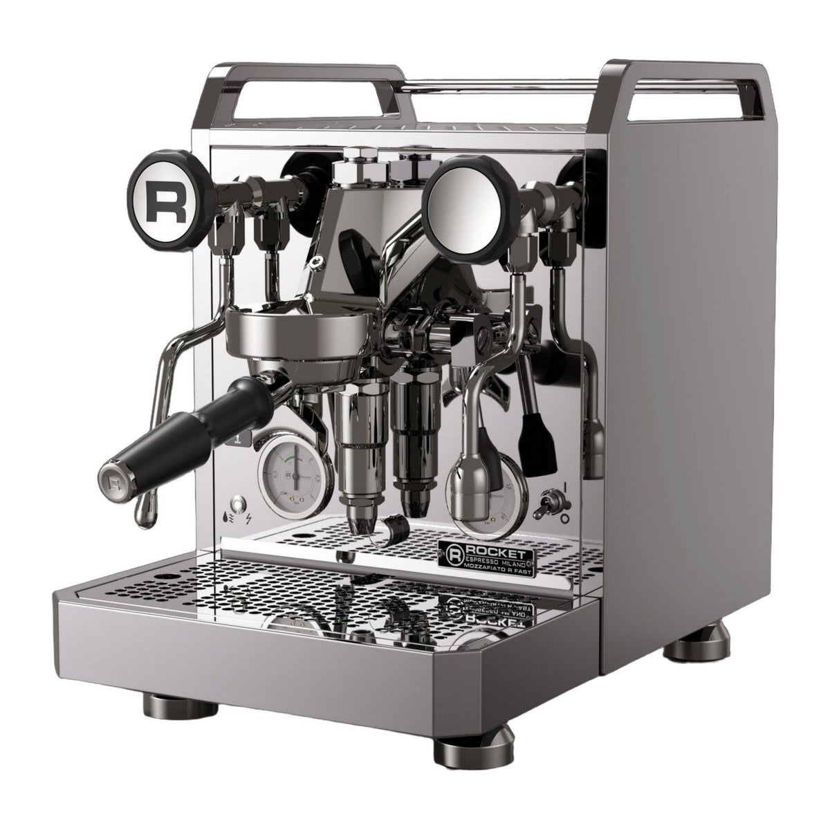 Rocket Siebträger-Espressomaschine Mozzafiato Fast R – E61 mit PID und 10 Minuten Aufheizzeit R, Chrom, 1200 Watt Leistung